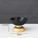 Axyaa Black Gold Ceramic Vase Desk Decoration Flowers Pots Modern Home Decor