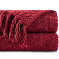 Axyaa Knitted Throw Blanket for Couch - Soft & Thick Decorative Sofa Blanket
