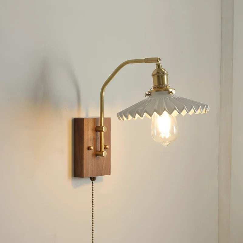 Axyaa Ceramic LED Wall Lights for Bedroom & Living Room