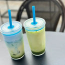 Axyaa 450ml Cute Clear Straw Water Tumbler Bottle - Ideal for Cold Drinks & Juices