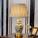 Axyaa Chinese Flower Bird Ceramic Table Lamp Modern Retro Warm Bedside Lamp