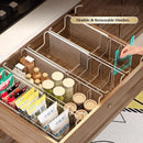 Axyaa Spice Organizer Dividers Tea Snack Clear Storage Bins Display Containers
