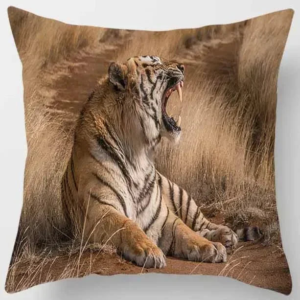 Axyaa African Lion Digital Print Pillowcase Decorative Cover