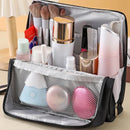 Oxford Cloth Vertical Cosmetic Bag with Compartments by Axyaa