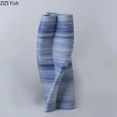 Axyaa Blue Stripes Ceramic Vase: Creative Floral Arrangement Table Decor