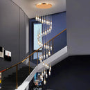 Axyaa Crystal Chandelier Stair Pendant Lamp Living Room Pendant Lights Interior Lighting