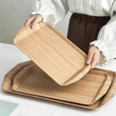 Axyaa Wooden Bread Cake Tray for Kitchen Storage and Serving