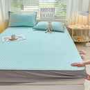 Axyaa Summer Latex Bed Fitted Sheet Set with Soft Air-conditioning Mat & Anti-slip Bed Skirt