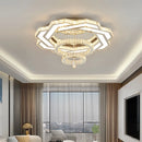 Axyaa Nordic Crystal LED Ceiling Chandelier - Elegant Minimalist Luxury Lighting for Home