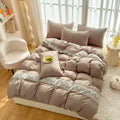 Axyaa Washed Cotton Double-Layer Yarn Lace 4-Piece Set, Breathable & Skin-Friendly