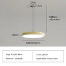 Axyaa Modern Green LED Saucer Pendant Lights for Dining Room and Home Decor