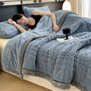 Axyaa Coral Fleece Blanket: Soft, Plush, All-Season Bed Throw for Home & Office