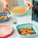Axyaa Silicone Baking Tray - Thickened, Square, Foldable, Heat-resistant, Food Grade Mold