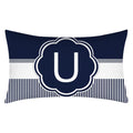 Axyaa Blue Stripe Pillowcase 30X50 for Sofa Chair Decor