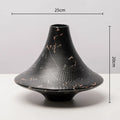 Axyaa Resin Conical Vase with Geometric Ornaments for Home Decoration