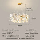 Axyaa Luxury Art Ceramics LED Chandeliers for Modern Decor