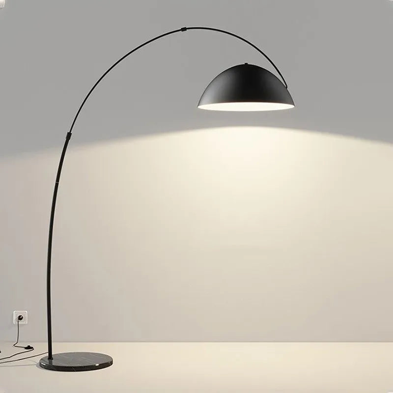 Axyaa Matte Black Fishing Floor Lamp for Luxury Living Room Lighting