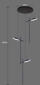 Axyaa Minimalist Bedroom Headboard Pendant Light with Adjustable Multiple Headlights