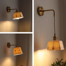 Axyaa Ceramic Brass LED Wall Light Fixture Reading Lamp