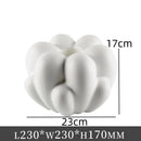 Axyaa White Resin Vase Petal Ornament Artistic Flower Vessels Decor Dried Flower Vases