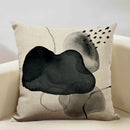 Axyaa Geometric Lines Pattern Art Decoration Cushion Cover 45x45cm Linen