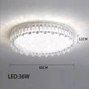Axyaa Crystal Ring Chandelier: Dimmable LED Ceiling Light for Living Room Decor