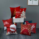 Axyaa Christmas Gift Pillowcase Red Print Cushion Cover for Home Sofa