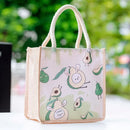 Axyaa Kawaii Cotton Lunch Bag for Men or Women: Portable, Thickened, Student-Friendly