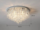 Axyaa Crystal Pendant Chandelier with E14 Holder for Modern Bedroom Lighting