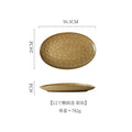 Axyaa Oval Sashimi Plate, High-End Ceramic Tableware for Fish Barbecue