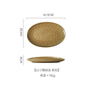 Axyaa Oval Sashimi Plate, High-End Ceramic Tableware for Fish Barbecue