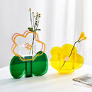 Axyaa Geometric Multicolor Acrylic Flower Vase Modern Wedding Decor