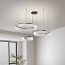 Axyaa Modern Acrylic LED Semicircle Chandelier for Living Room and Bedroom