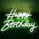 Axyaa Neon Happy Birthday Mr & Miss Lighted Sign Clear Background LED Decoration