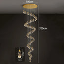 Axyaa Crystal Chandelier Stair Pendant Living Room Pendant Lights Interior Lighting