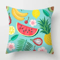 Axyaa Tropical Fruits Cushion Cover Watermelon Pineapple Decorative Pillow Case
