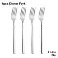 Axyaa 24-Piece Stainless Steel Cutlery Set | Elegant Mirror Finish Western Dinnerware