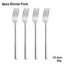 Axyaa 24-Piece Stainless Steel Cutlery Set | Elegant Mirror Finish Western Dinnerware