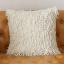 Axyaa Faux Fur Cushion Cover 18x18inch 12x30 Inch Grey Ivory White Black Soft Cozy Home Decor