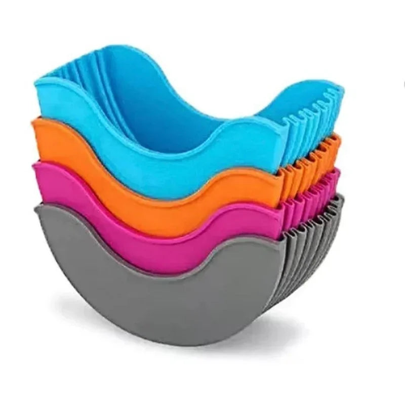 Silicone Burger Tray: Reusable Sandwich Holder by Axyaa for Kitchen Storage
