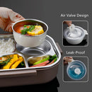Axyaa Stainless Steel Thermal Lunch Box with Large Capacity and Leak-Proof Soup Bowl