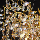 Axyaa Gold Crystal Chandelier Pendant Light for Dining & Kitchen Room