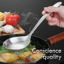 Axyaa Stainless Steel Deep Soup Spoon - Long Handle Ramen Rice Scoop