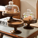 Axya Glass Cake Stand with Cover for Desserts and Dim Sum Display