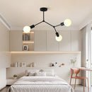 Axyaa Black Modern 3-Light Chandelier for Living Room, Bedroom, and Kitchen