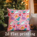 Axyaa Christmas & Cartoon Pattern Pillow Cover for Sofa, Bedroom, Car
