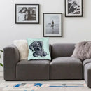 Axyaa Miniature Schnauzer Dog Cartoon Cushion Cover for Sofa - Puppy Lover's Nordic Pillow