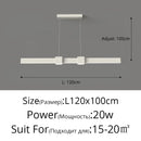 Axyaa LED Linear Pendant Light Dining Chandelier for Kitchen Bar Restaurant Home Decor