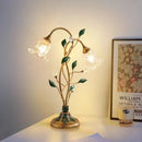Axyaa Retro Desk Lamp: Energy Efficient LED Flower Decor for Bedroom, Study, Living Room