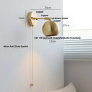 Nordic Modern LED Wall Lamp with Pull Chain Switch by Axyaa